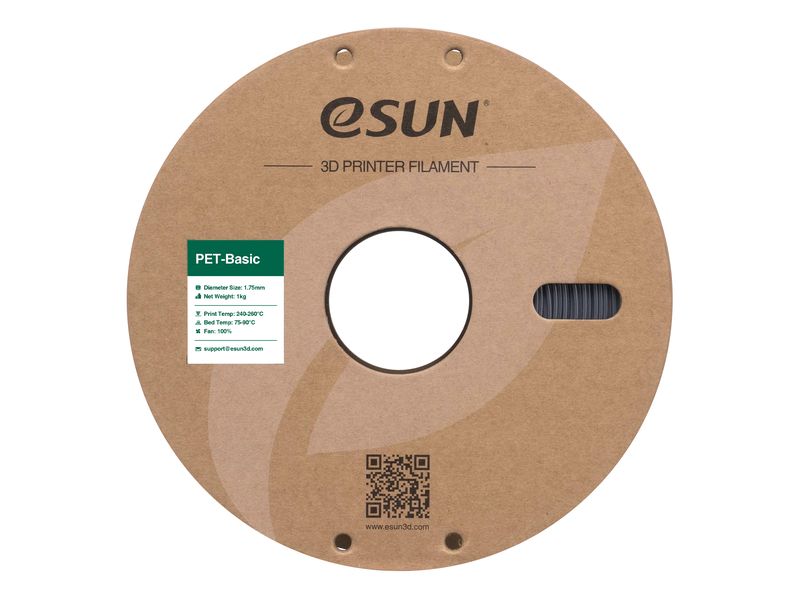 eSun Filament PET Basic Grau 1.75 mm 1 kg PET Basic Filament