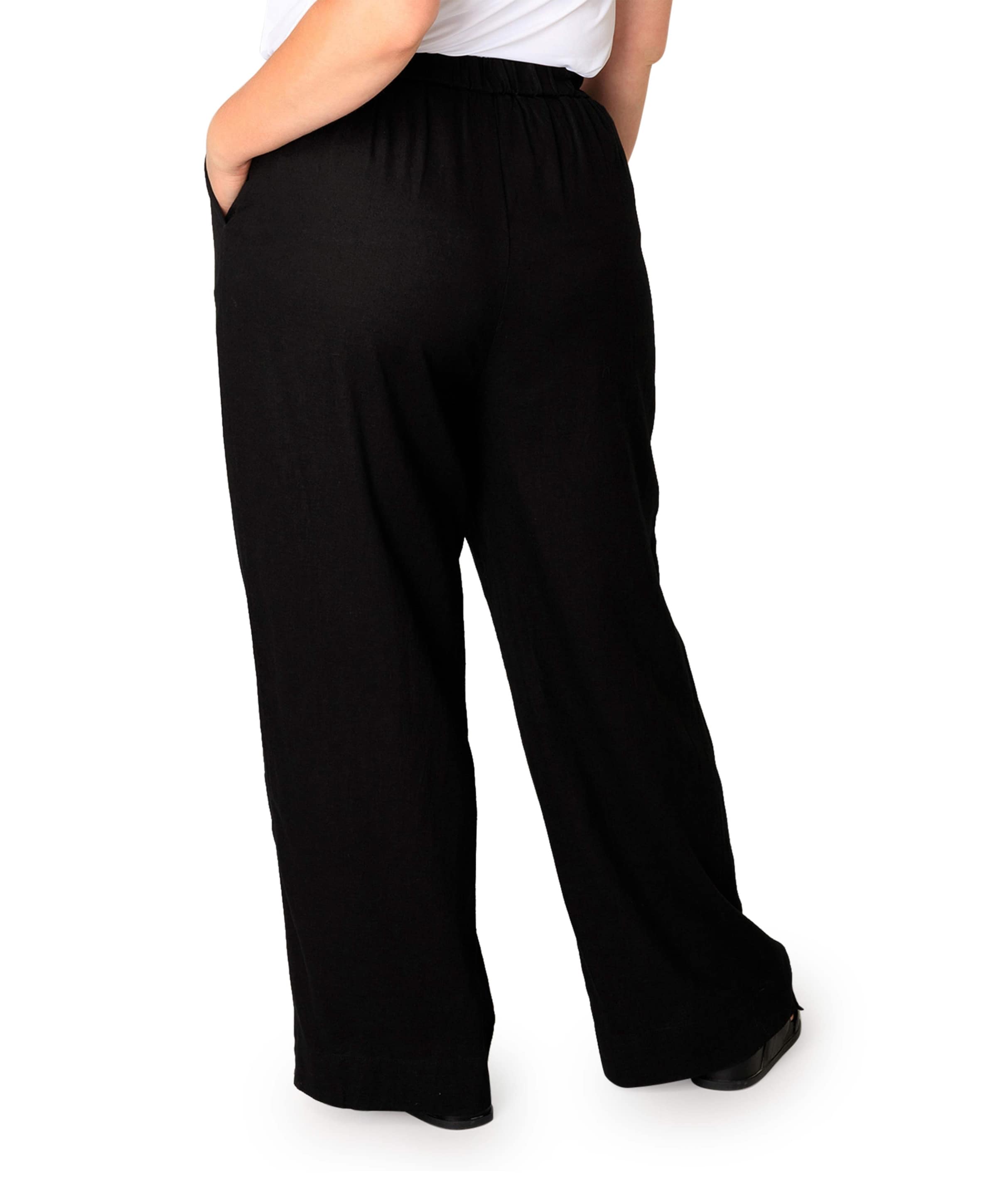 Base Level Curvy Yula dames broek zwart