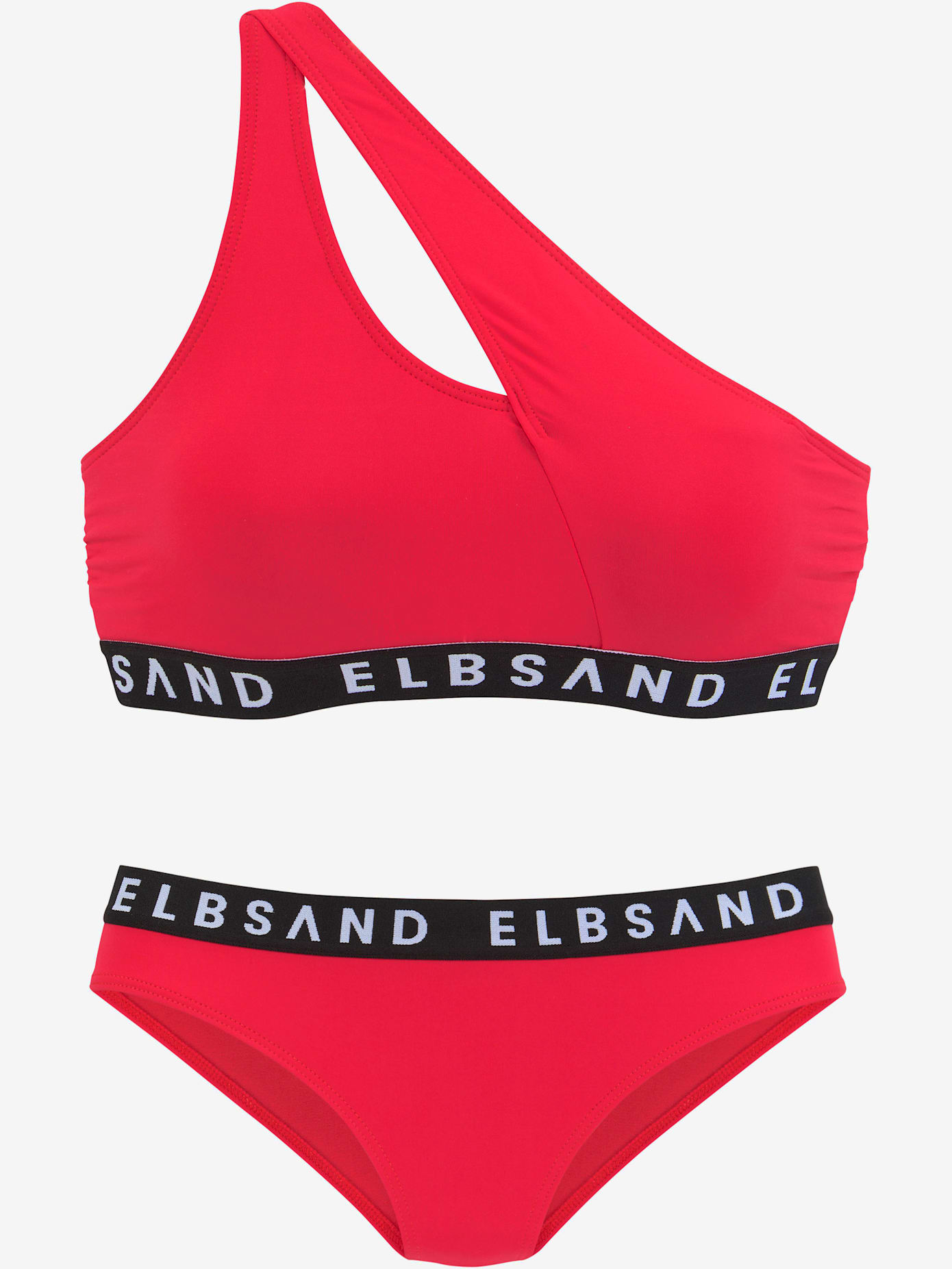 Bikini bustier ruban élastique avec marque inscrite