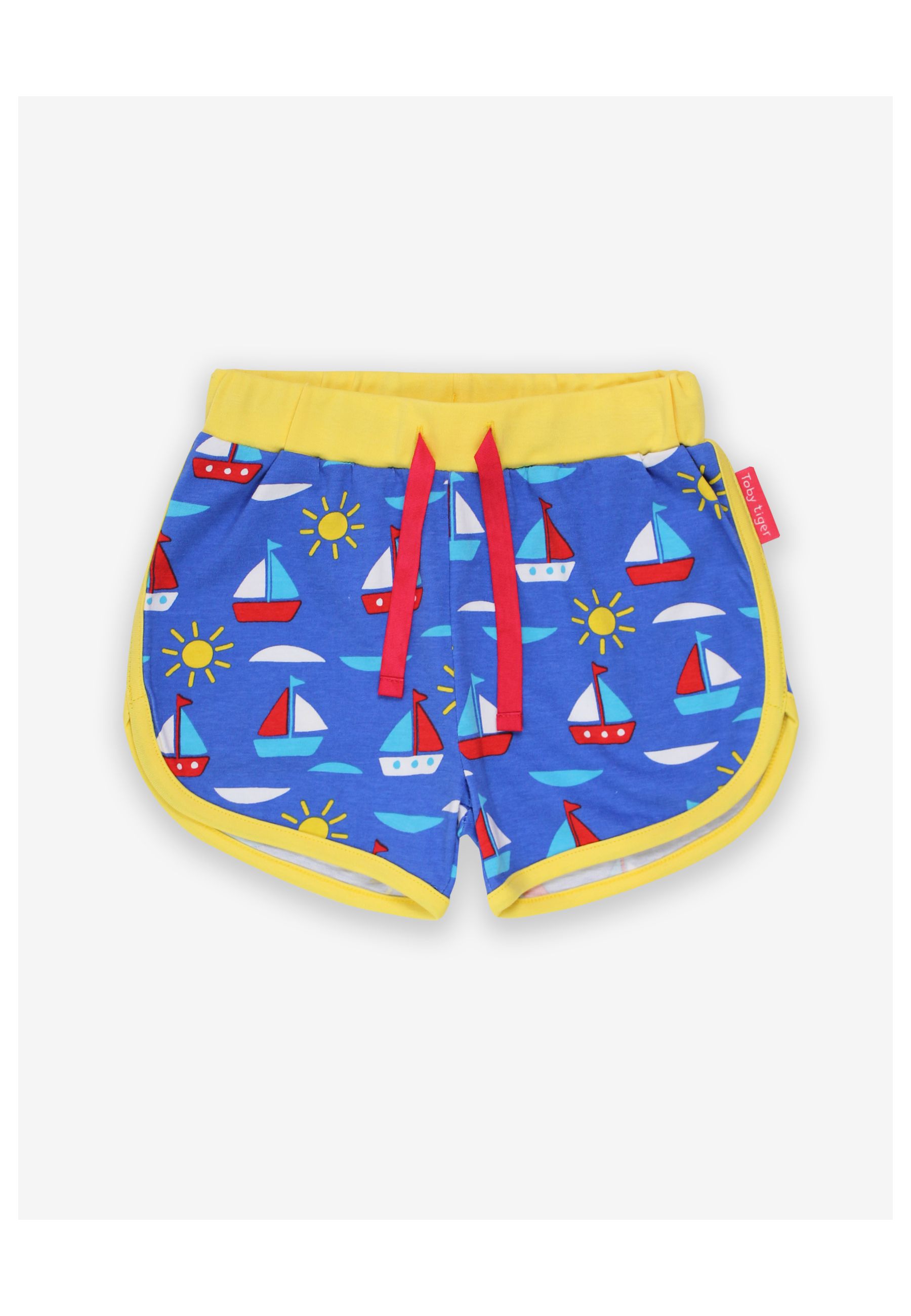 Toby Tiger Jogging Shorts mit Segelboot Print