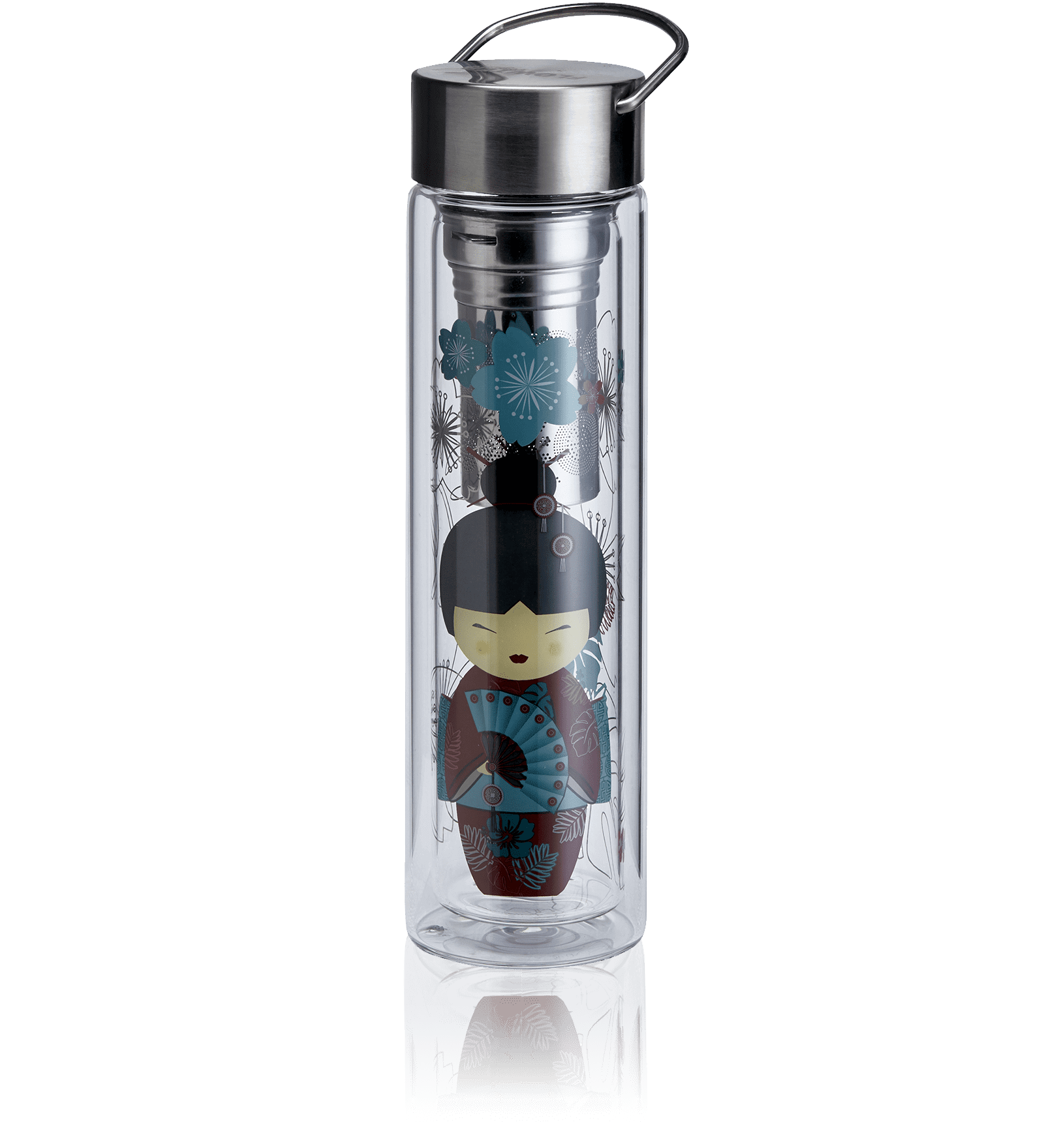 Th&eacute;i&egrave;re nomade en verre 35Cl-EIGENART Motif Little Geisha