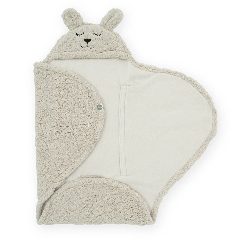 Lekker zacht!wikkeldeken Bunny nougat