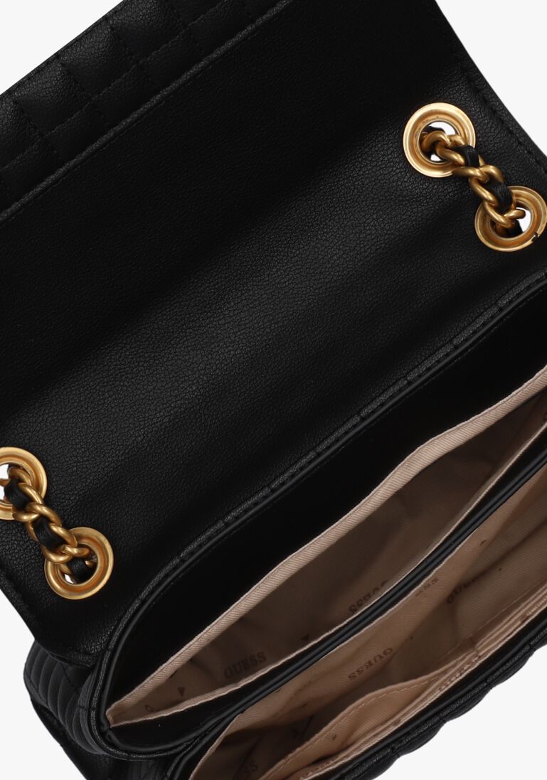 GUESS zwarte guess schoudertas tia convertible crossbody flap