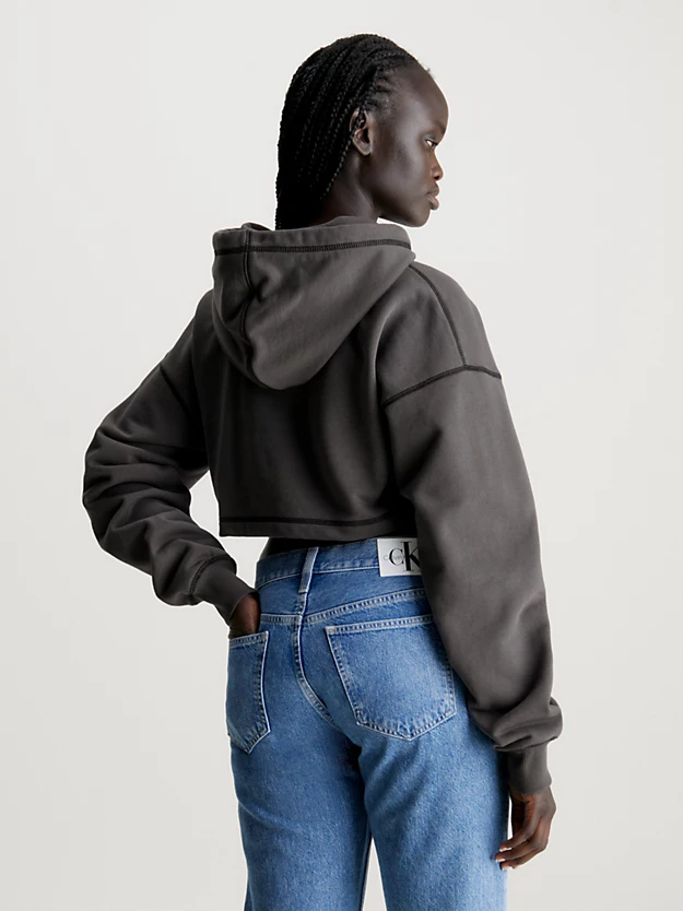 Moletom cropped com monograma