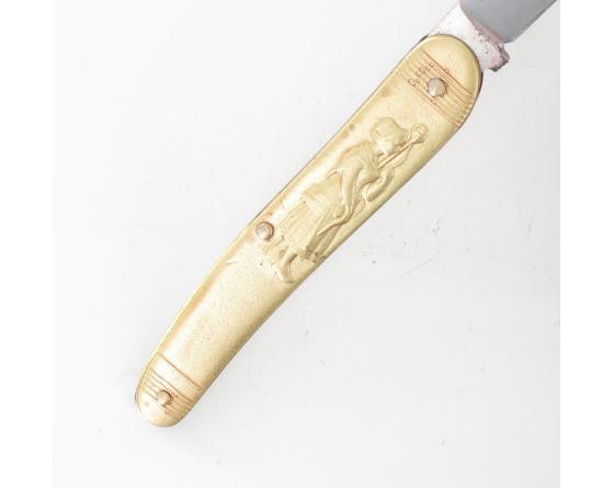 Musicien - Femme aux Sabots - 1 Pièce Couteau de poche par Coursolle