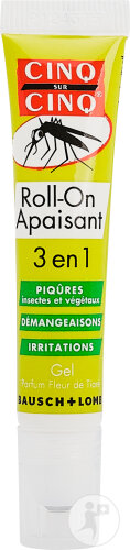 Cinq Sur Cinq Roll-On Apaisant 3en1 Gel Piqures Démangeaisons Et Irritations 7ml