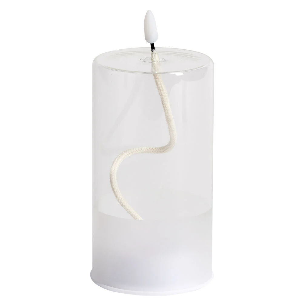 Bougie en verre à LED Ø8xH15cm