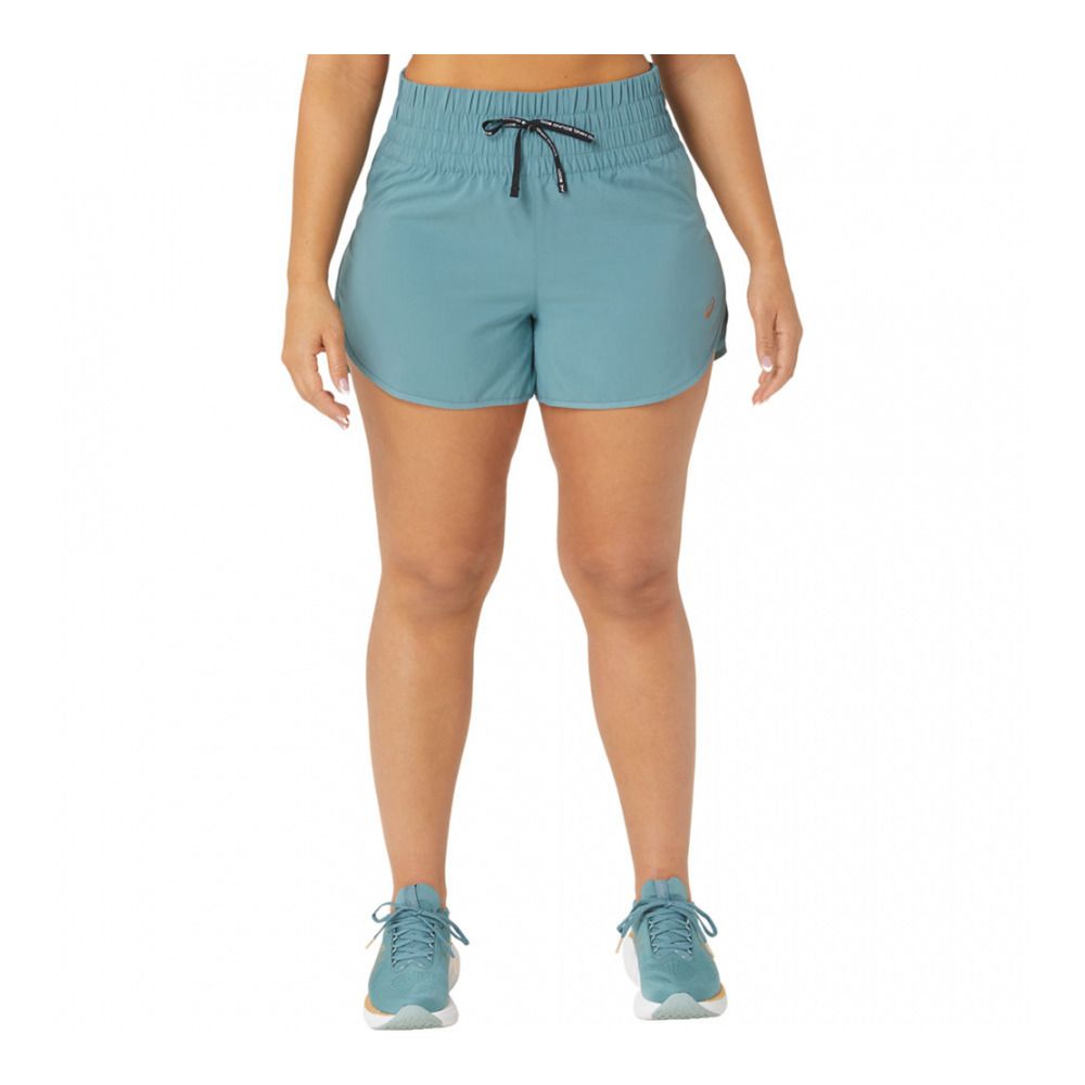 Asics NAGINO 4IN RUN - Short Femme foggy teal