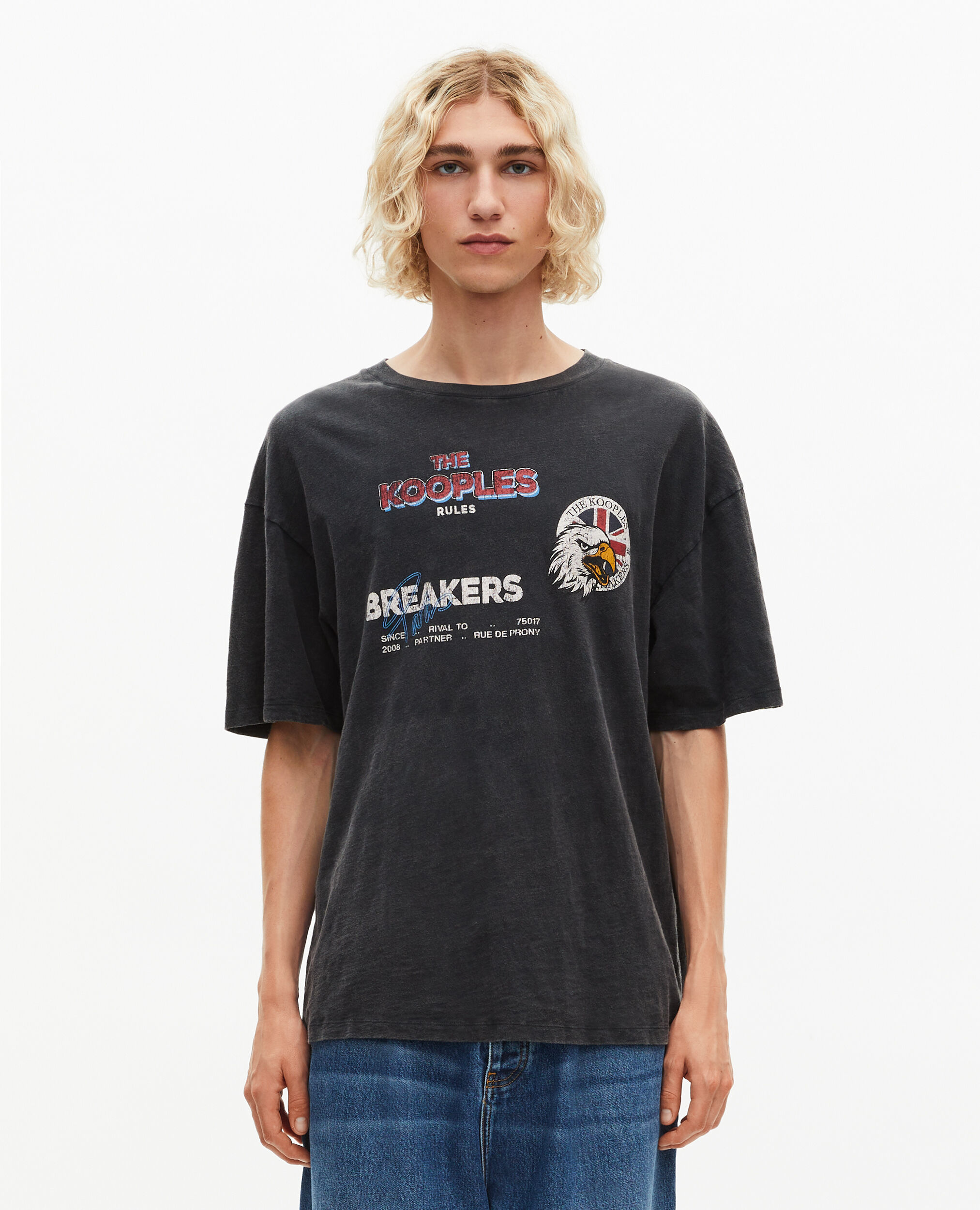 T-shirt avec sérigraphie noir