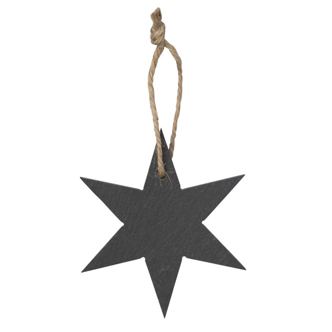 Dekohänger - Stern - Schiefer - ca. 10 x 10 x 0,3 cm