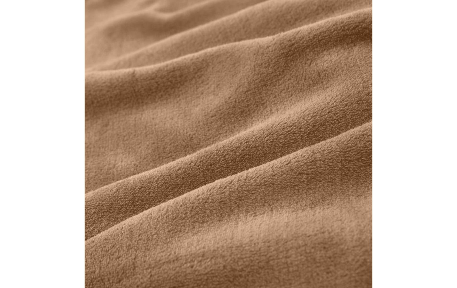 Kuscheldecke Hellbraun 240 x 220 cmSofa- und Tagesdecke
