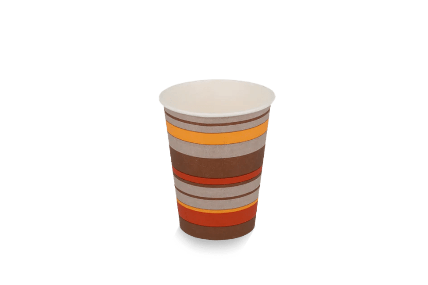 Kartonnen koffiebeker 150cc 6oz Ø70mm gestreept