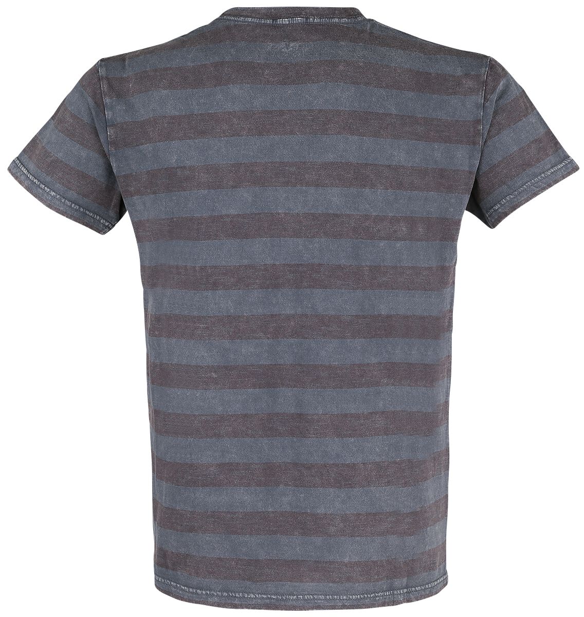 T-Shirt Gris Avec Rayures Horizontales Et Ras-Du-Cou | Black Premium by EMP T-Shirt Manches courtes
