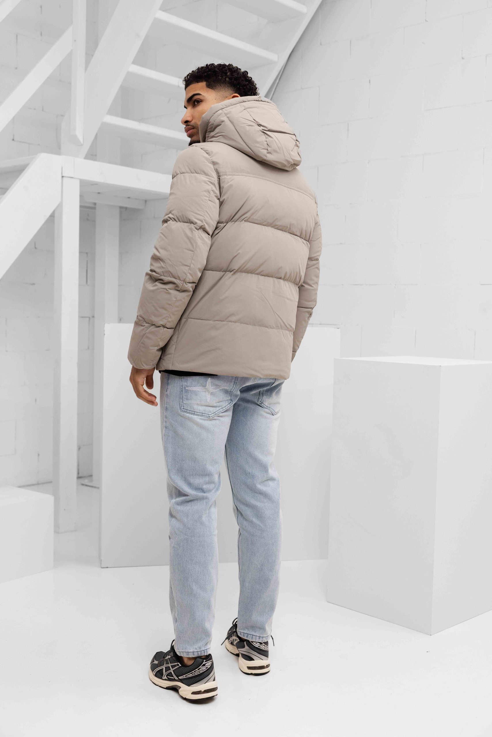 Croyez Down Puffer Jas Heren Lichtbruin