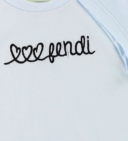 Fendi Kids T-shirt - LyseBlå m. Tekst