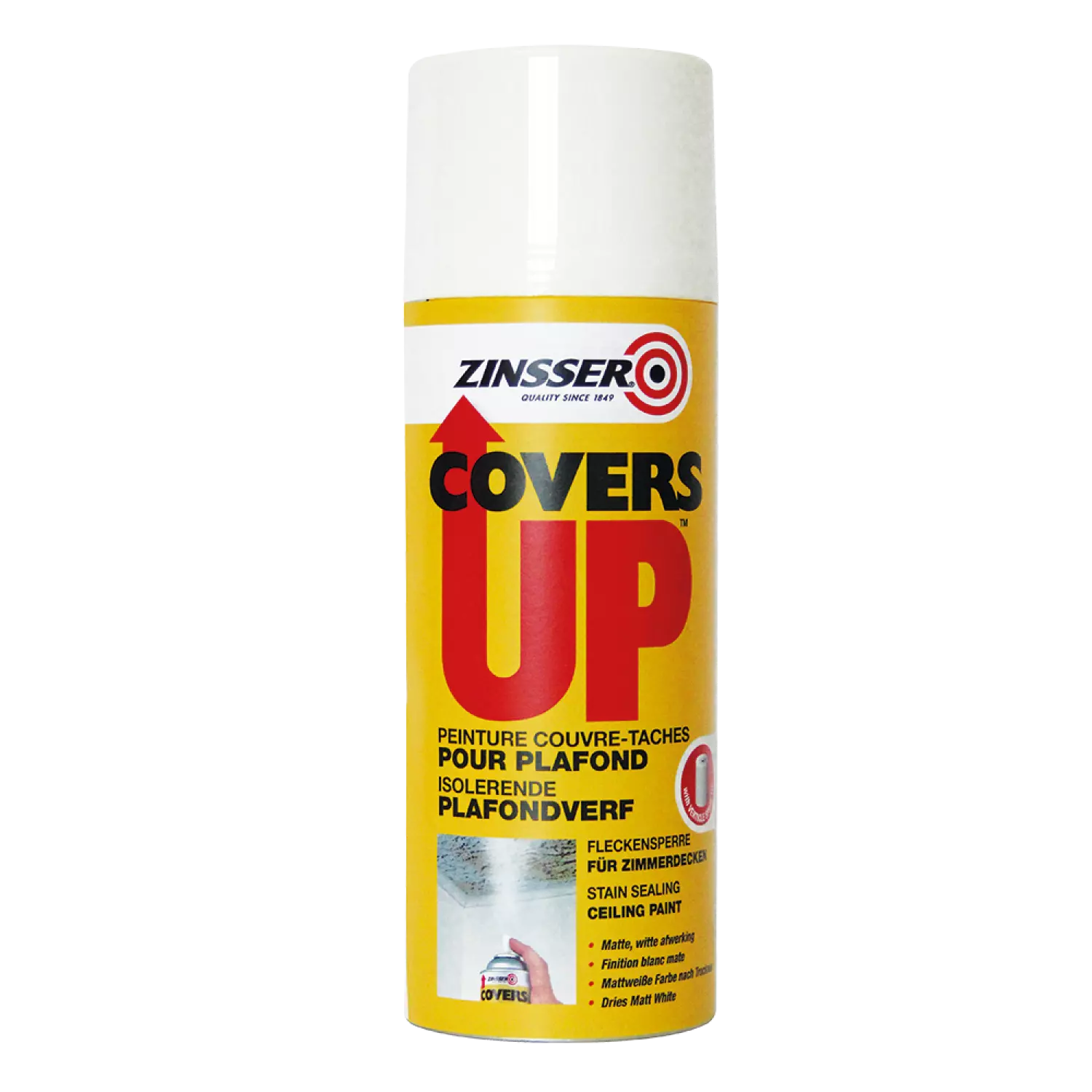 Zinsser Covers up Spray mat - Primer - wit - 400ML