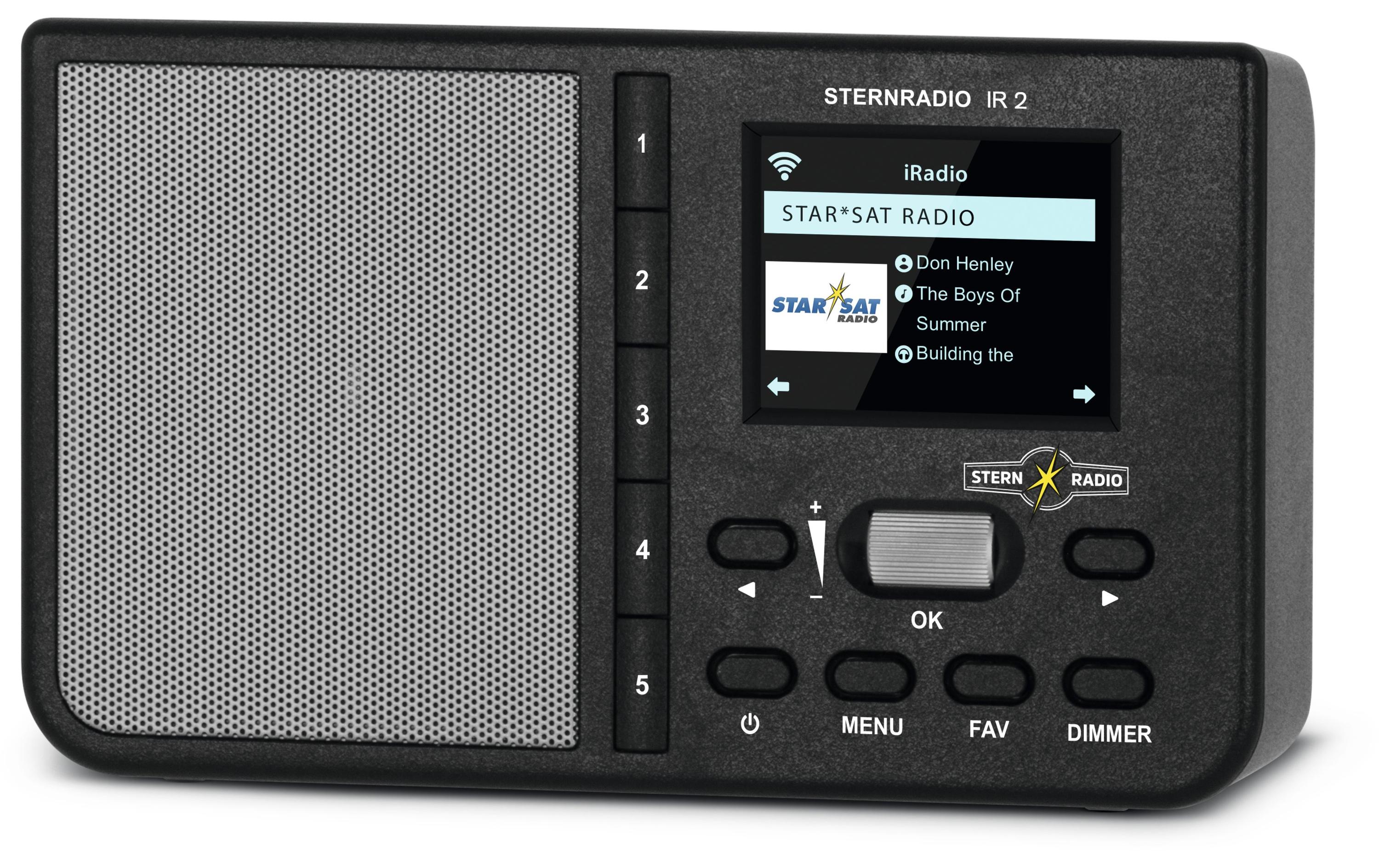 Internet Radio SternRadio IR 2 SchwarzKompaktes Internetradio mit WLAN