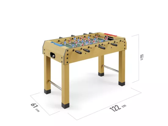 Baby-foot Teenager, Table de Baby pour Adolescents, 122 x 61 x 81 cm - Beige et Noir