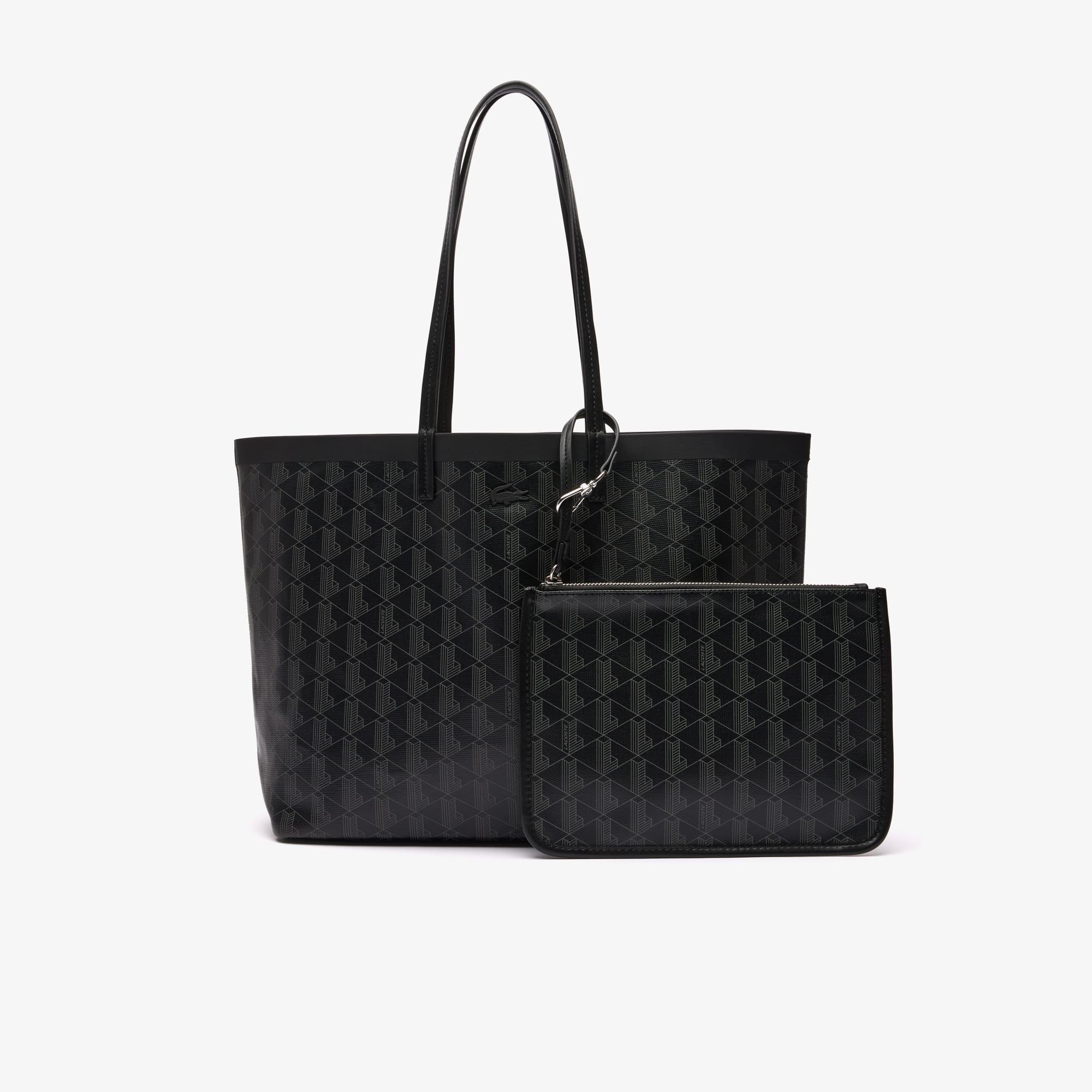 Sac cabas Zely moyen monogramme en toile enduite Sacs à main & Cabas - Noir - Lacoste - Femme