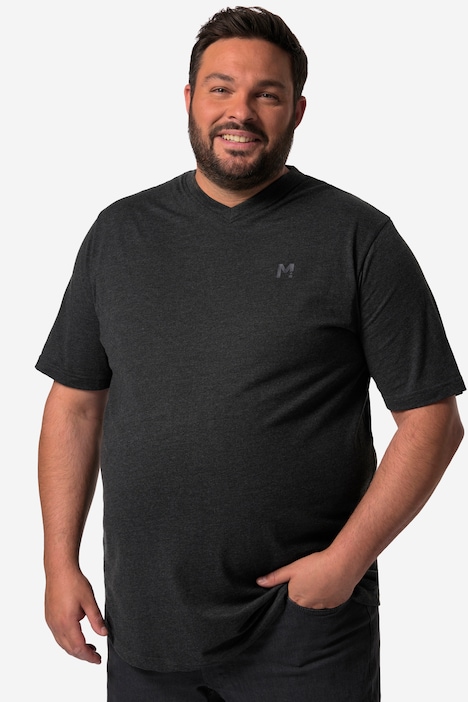 Men+ T-Shirt, Basic, 2er-Pack, Halbarm, V-Ausschnitt, bis 8 XL