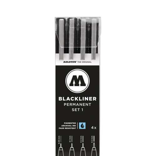 MOLOTOW™ BLACKLINER PERMANENT 4er Sets