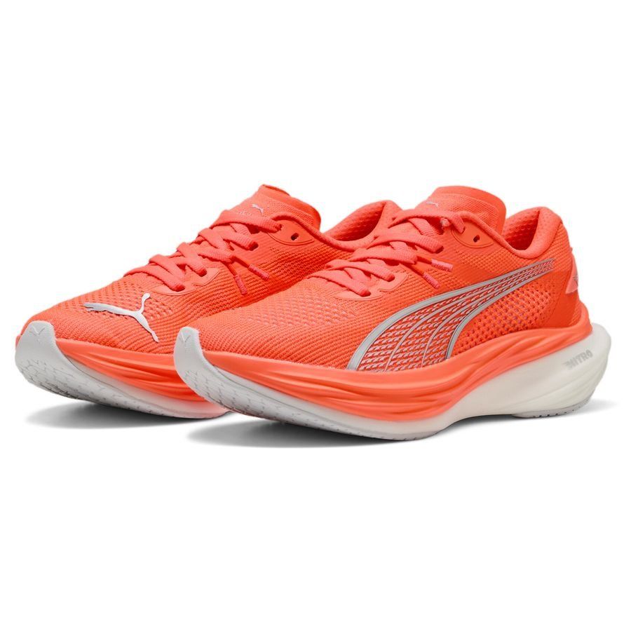 PUMA Chaussures de Running Deviate Nitro 3 - Glowing Red/Argenté Femme