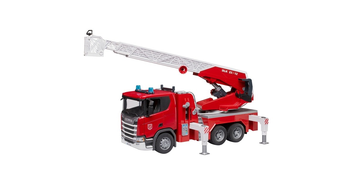 bruderScania Super 560R brandweerwagen met ladder, waterpomp en licht en geluid Modelvoertuig  (03591)
