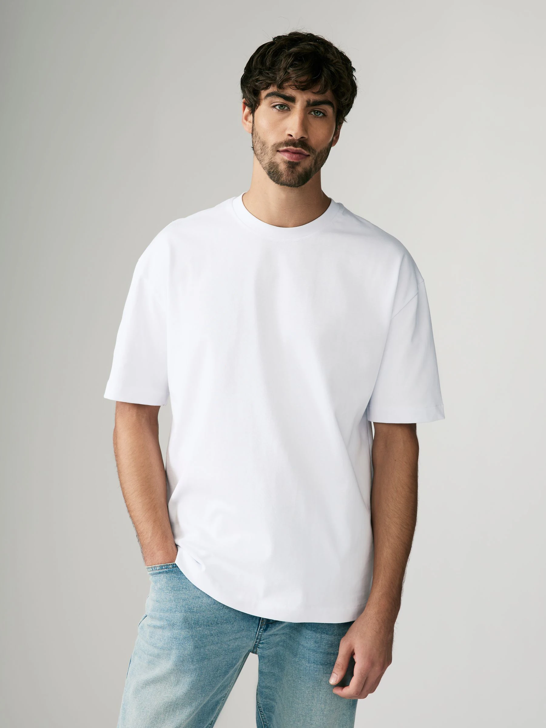 Wit - Relaxed fit - Verpakking van 3 T-shirts van zware stof