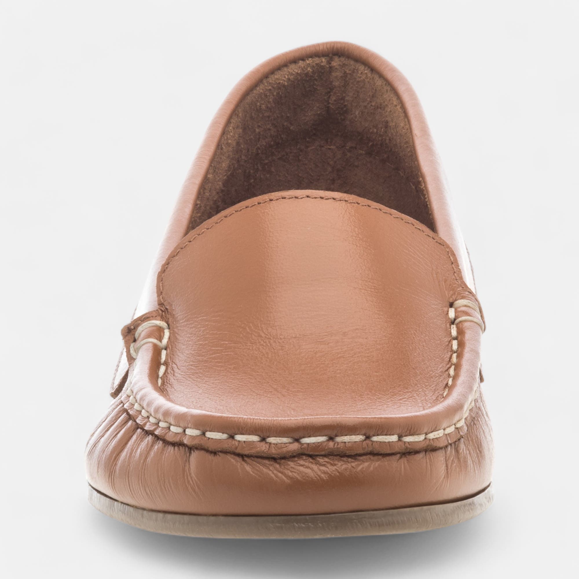 Mocassins Femme en cuir cognac