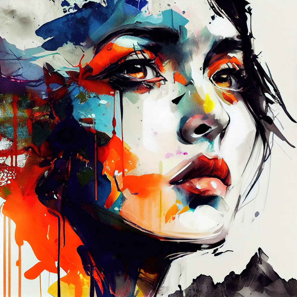 Akustikbild GRAFFITI SCHÖNHEIT 80x80cm, 5kg