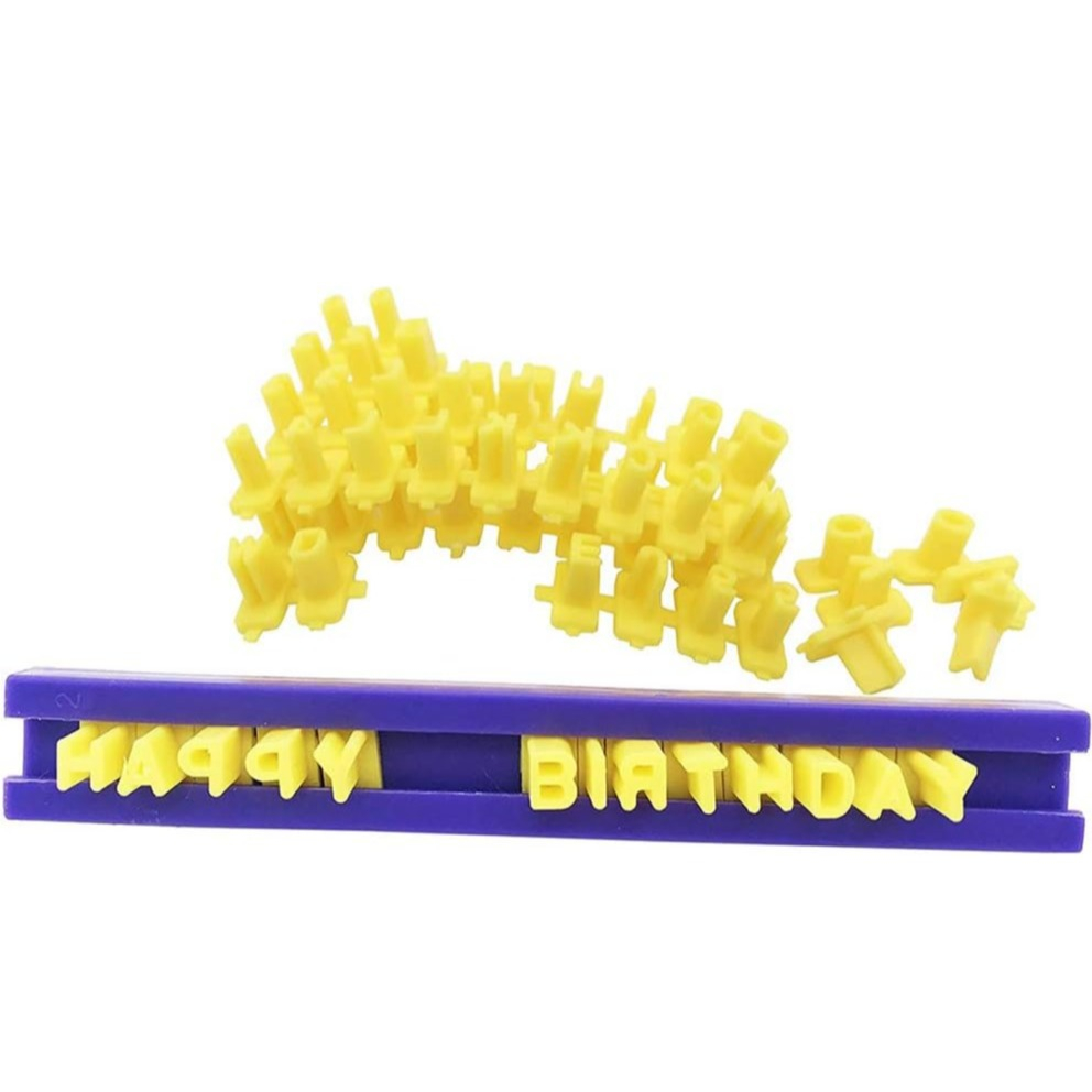 (73-tlg. Set) Buchstaben Stempel Zahlen Präger DIY Deko Bastel Zubehör für Keramik / Ton / Knete