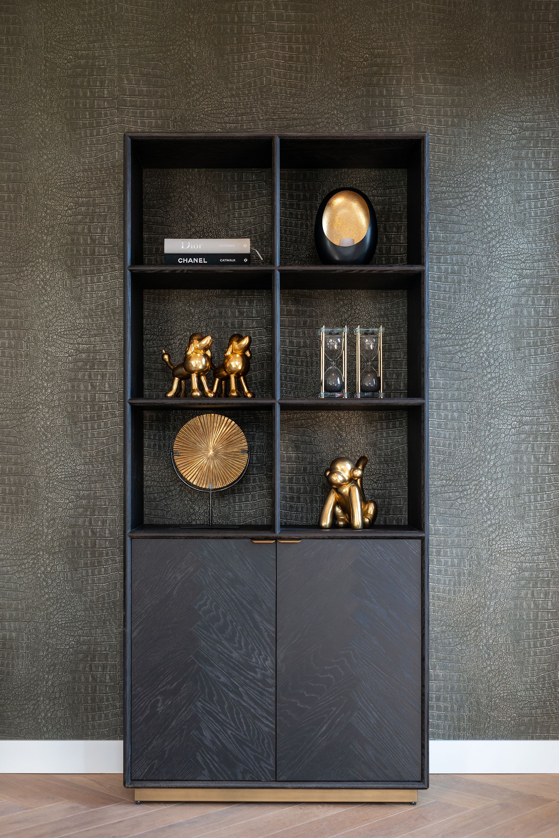 Boekenkast 210708 Blackbone Brass B100 x D40 x H220 cm