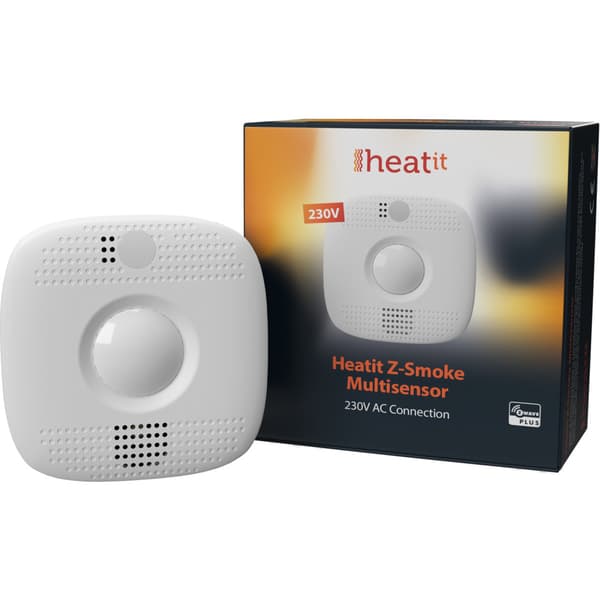 Heatit - Z-Wave - Z-Smoke Røyk og Multisensor 230V Hvit