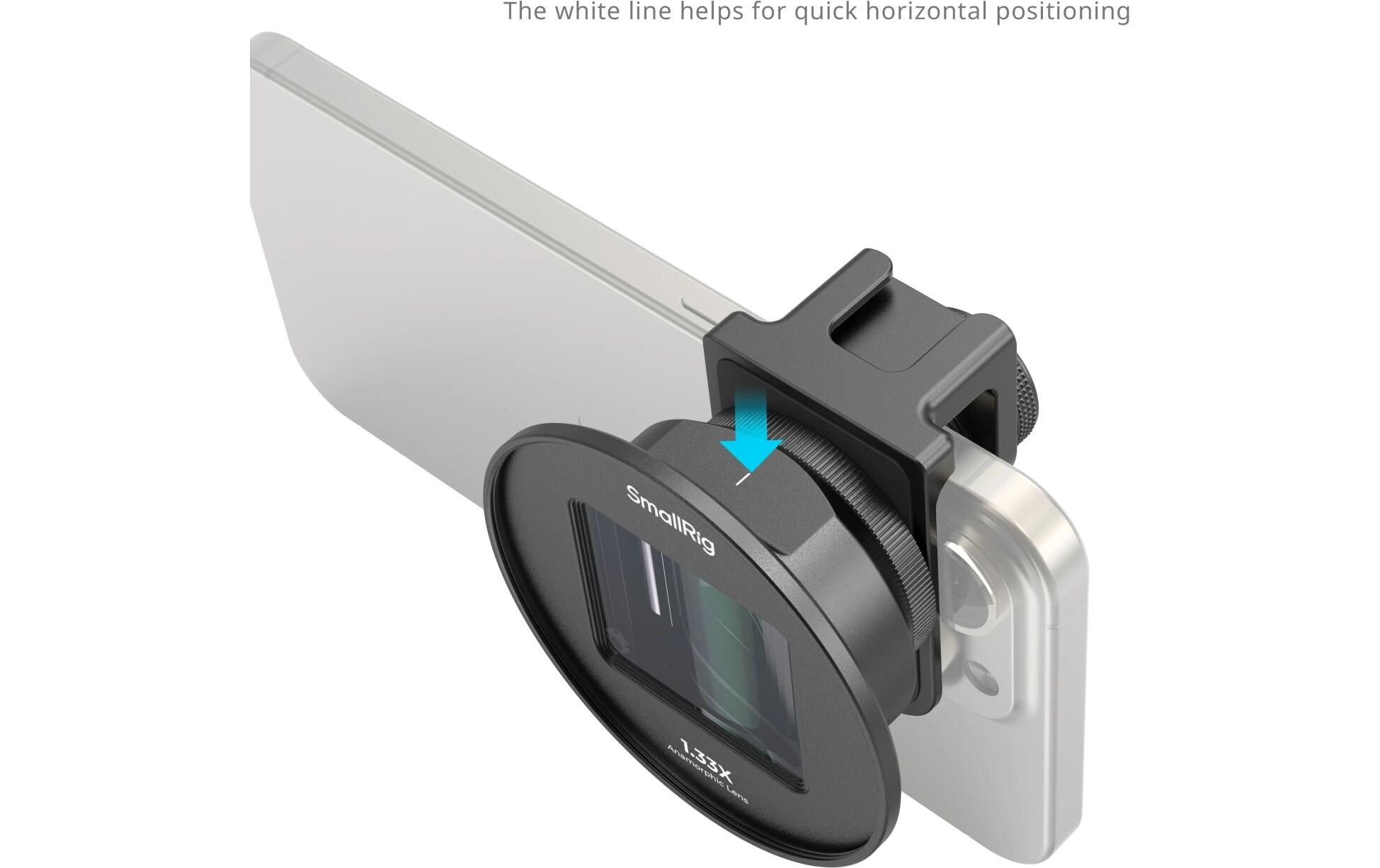 1.33x Anamorphotisches Objektiv für Mobiltelefone (T-Mount)<br>Objektiv für filmische Eindrücke