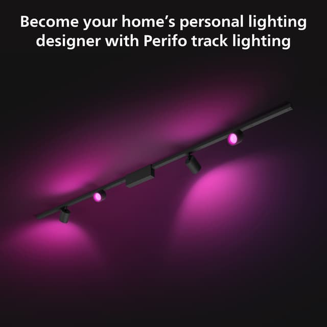 Philips Hue loftslampesættet med 4 lysspots (sort)
