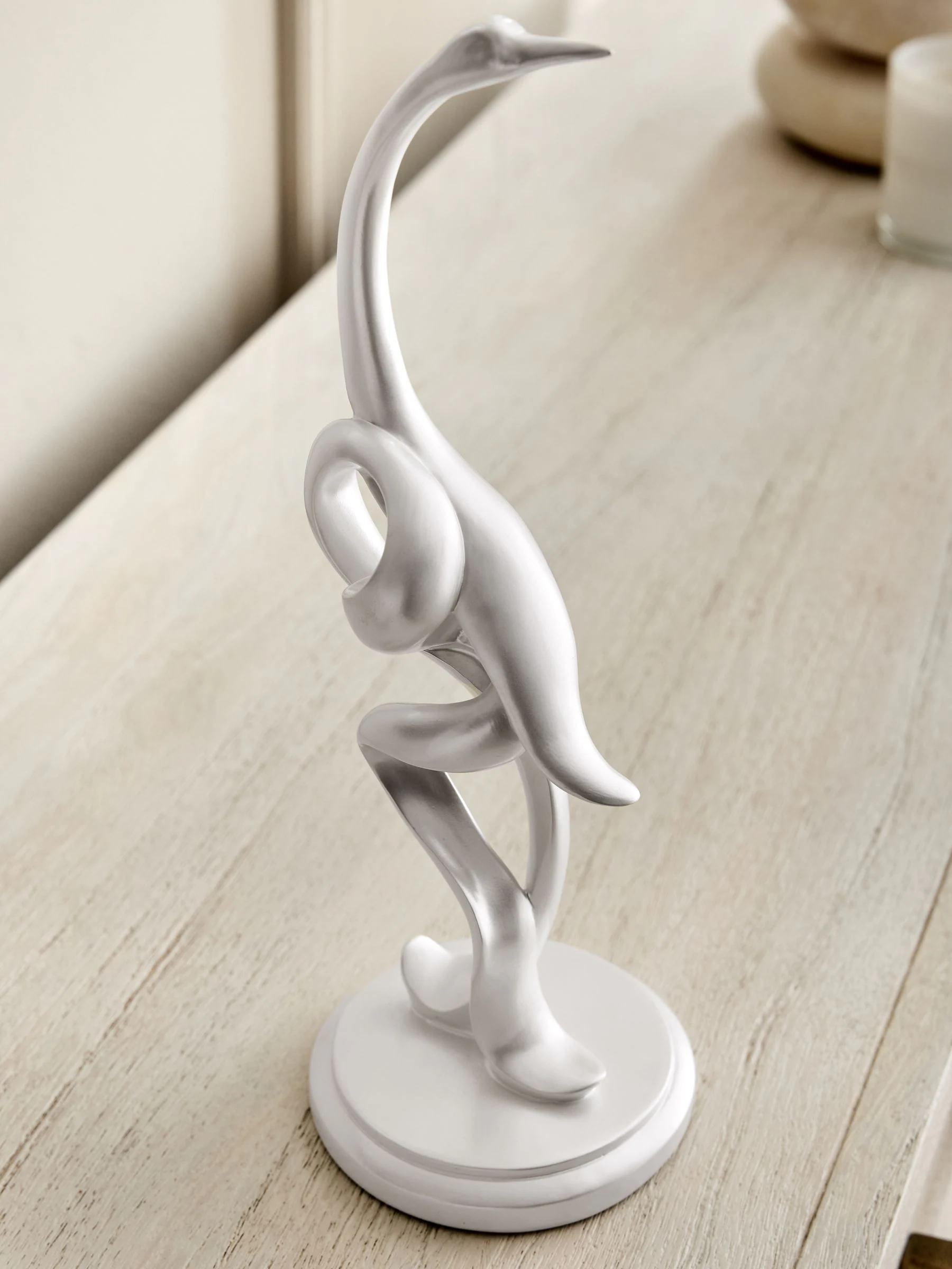 Iridescent Ribbon Crane Ornament