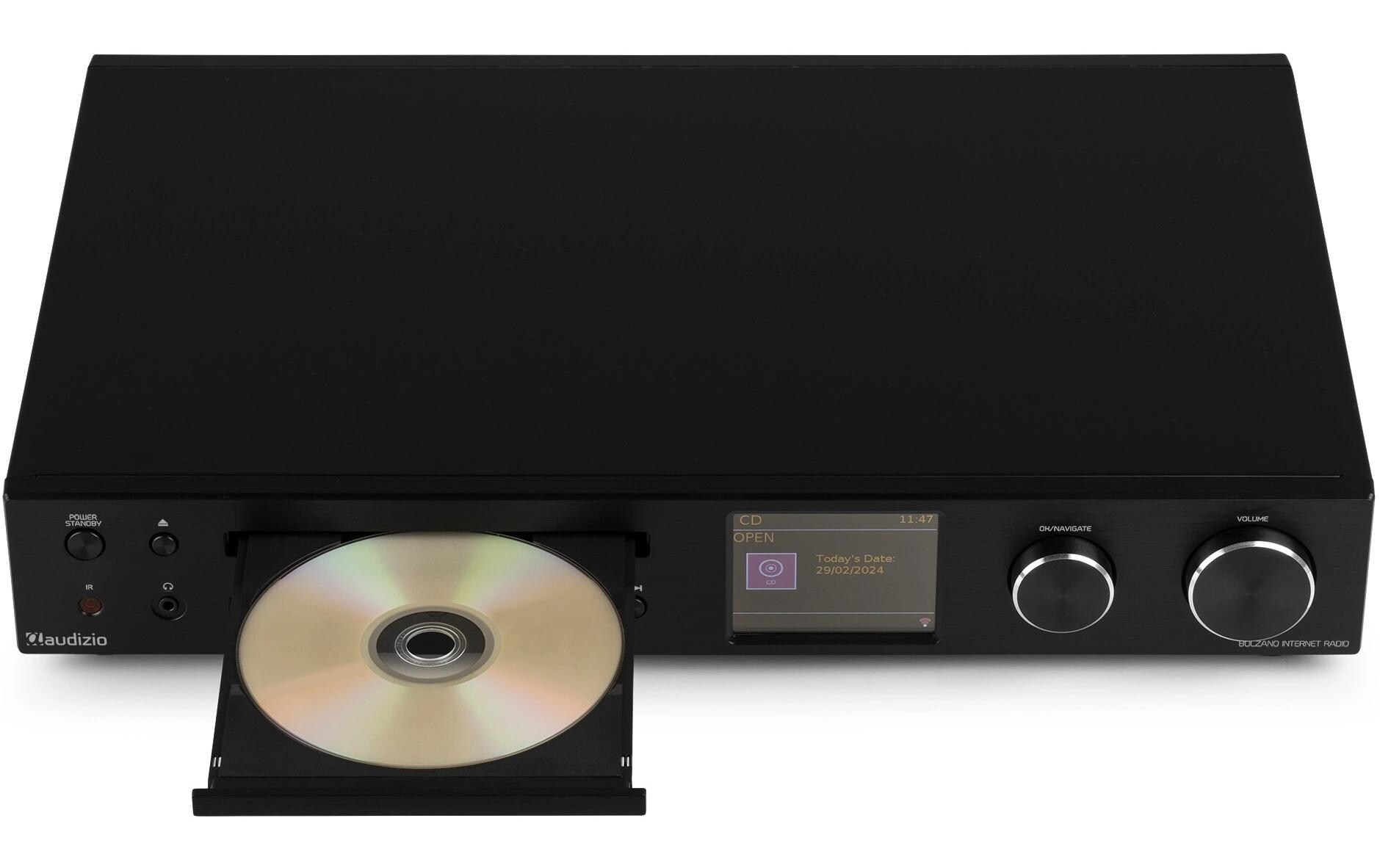Internet Radio Bolzano Schwarz<br>Radio mit Verstärker und DAB+/CD