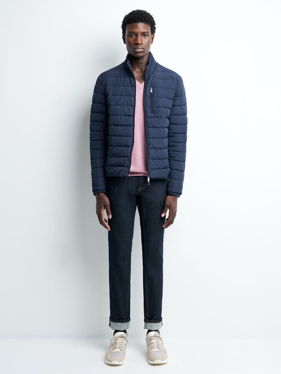 Blouson matelassé col montant