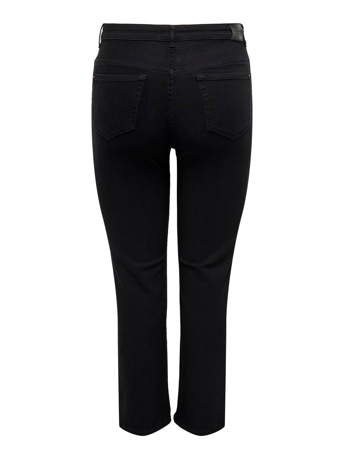 CARSUI Mittlere Taille Slim Fit Jeans Washed Black