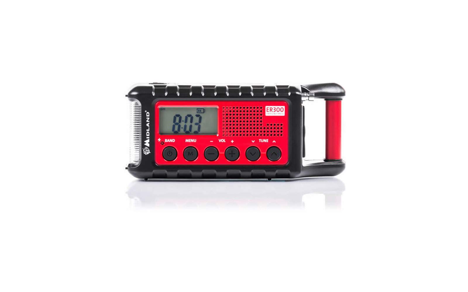 Midland ER 300 Outdoor Kurbel Radio mit Solar, Powerbank und Lampe