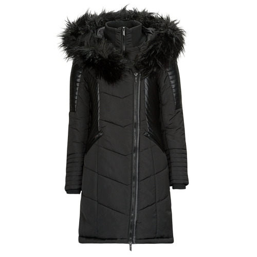 Only - ONLNEWLINETTE FUR HOOD COAT OTW - Noir