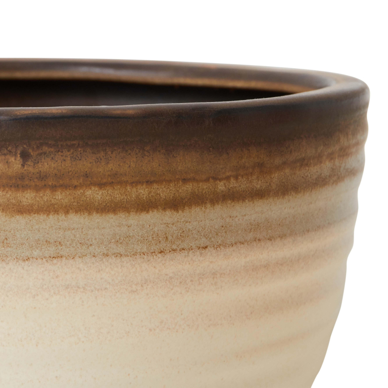 HKliving Stoneware Planter bloempot Ø36 Cream