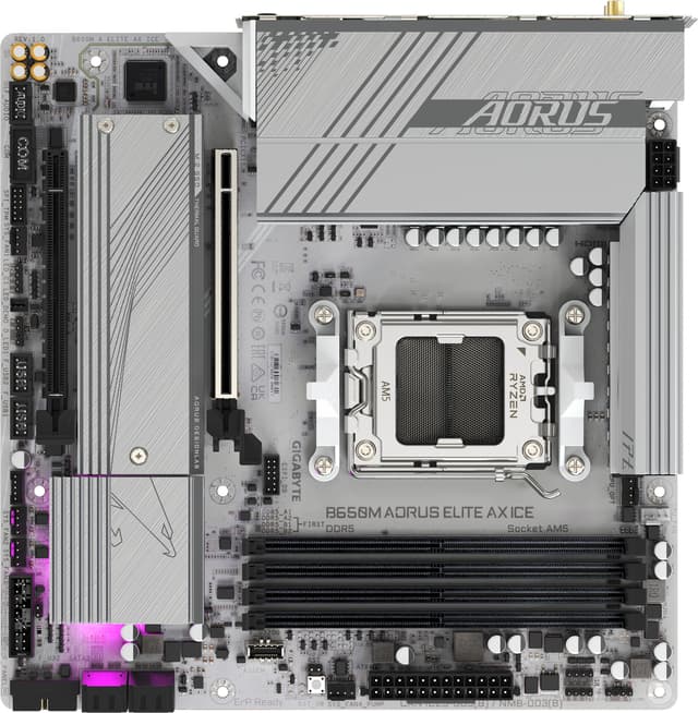 Gigabyte B650 AORUS Elite AX ICE bundkort