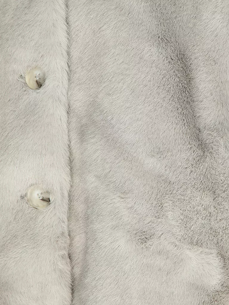 MEOTINE Jacke in Felloptik hellgrau