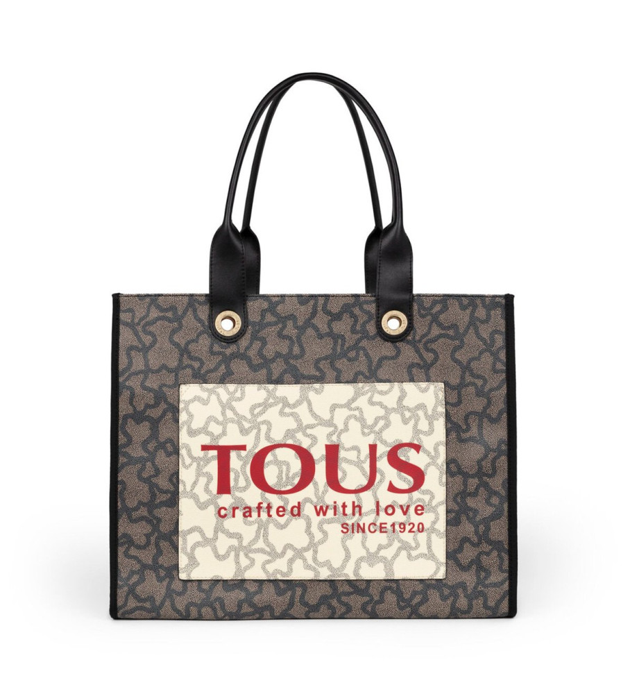 Sacola de compras grande preta Tous Amaya Kaos Icon