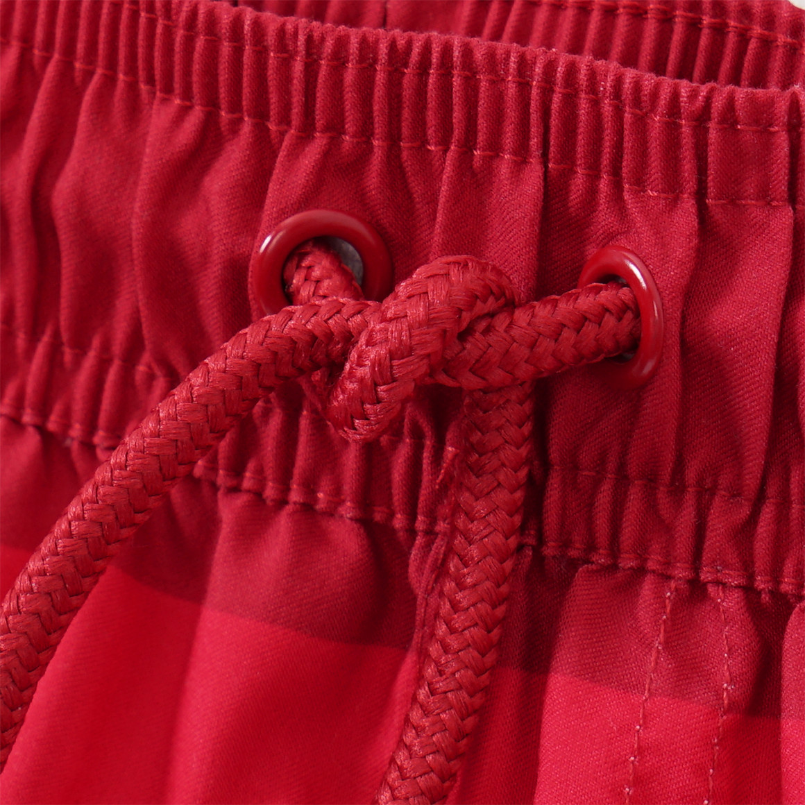 Famy Jungen Badeshorts mit Streifen dunkelrot / hellrot