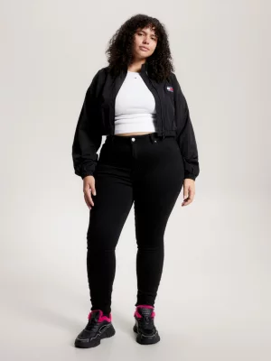 Calça jeans preta super skinny de cintura ultra alta Curve Melany