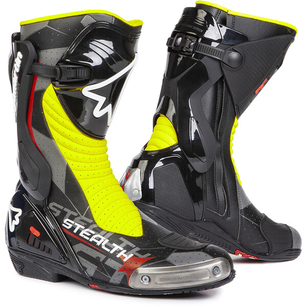 Stylmartin - Bottes Stealth Evo Air Noir / Jaune fluo