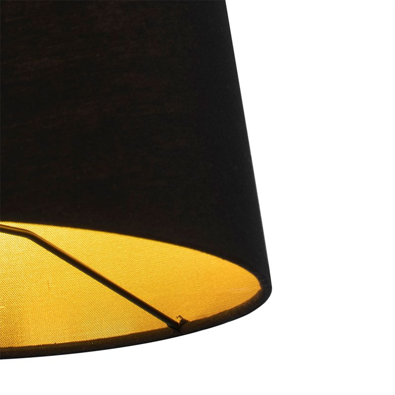 Wandlamp zwart met zwarte kap en verstelbare arm - Ladas Deluxe