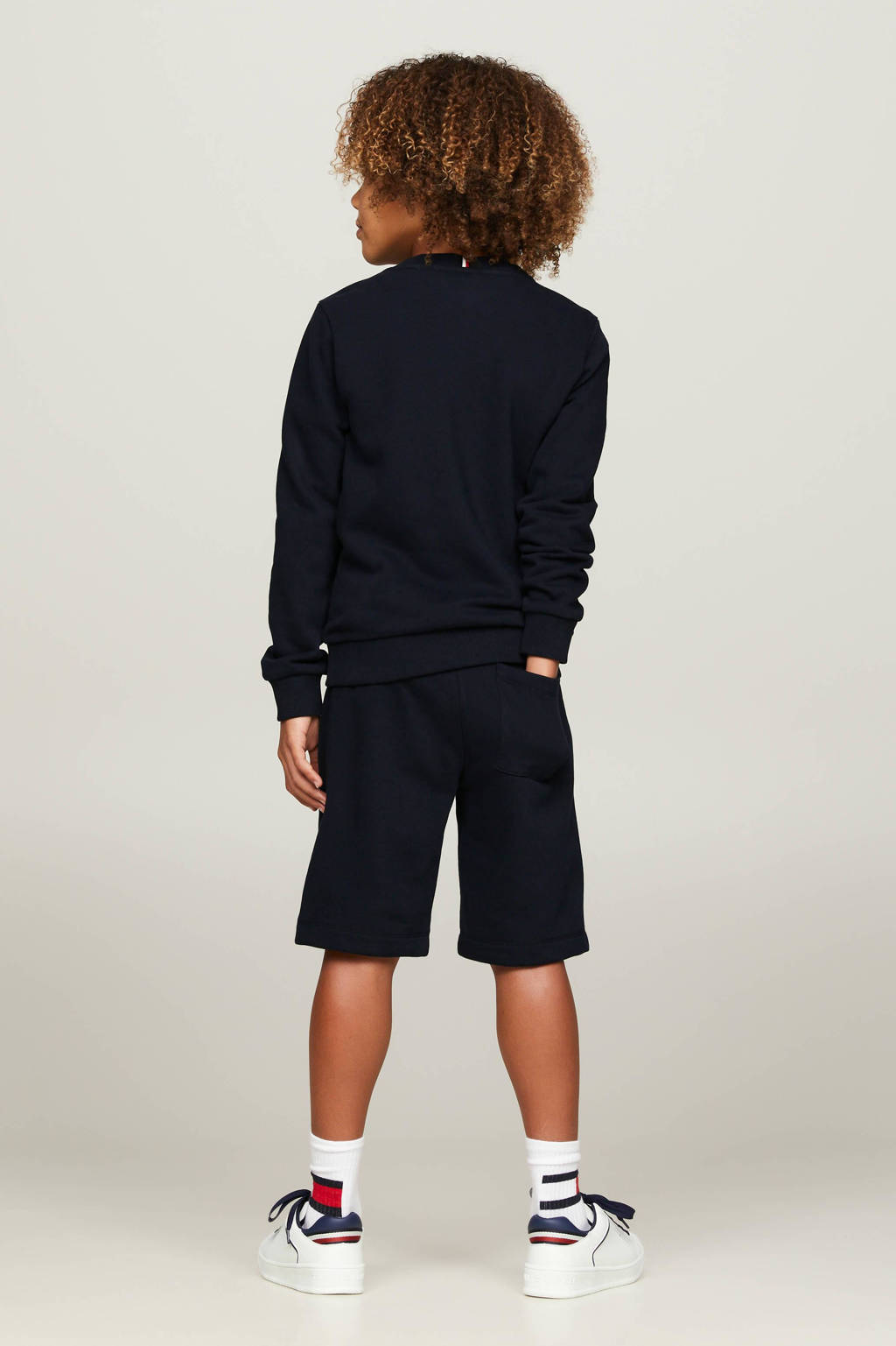 Tommy Hilfiger sweater met logo donkerblauw